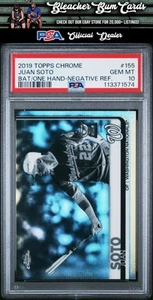 2019 Topps Chrome 155 Juan Soto Negative Refractor RC Cup PSA 10 Pop 52 - Picture 1 of 2