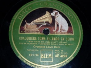 GERMANY 78 rpm RECORD Gramofono ORQUESTA LEWIS RUTH - Picture 1 of 1