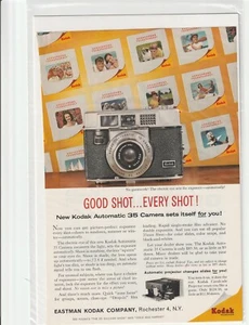 Original 1960 Kodak Automático 35 Cámara Revista Anuncio "Buen disparo... ¡Cada disparo!" - Imagen 1 de 1