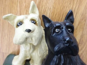 De colección Iron Fundido Doorstop Scottish Terrier Scottie Dogs Blanco y Negro 9 x 6 - Imagen 1 de 5
