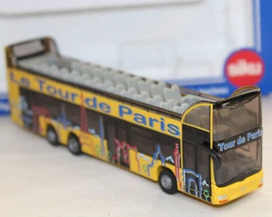 SIKU SUPER SERIE- 1885 - MAN LION'S CITY DD OPEN TOP TOUR BUS - LE TOUR DE PARIS - Picture 1 of 11