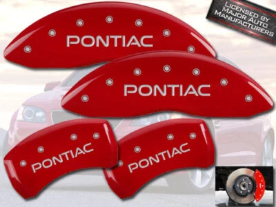 Juego de 4 cubiertas de pinza de disco de freno MGP 2004-2006 "Pontiac" GTO delanteras + traseras rojas Foto 1 de 4