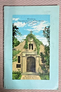 Vintage Nuestra Senora De La Leche St. Augustine Church History Booklet 1937 - Bild 1 von 7