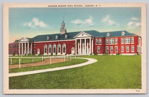 Auburn Senior High School Auburn New York NY Linen Postcard - Picture 1 of 2
