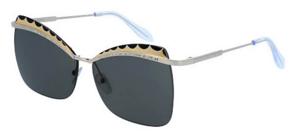 Gafas de sol Alexander Mcqueen Couture AM0059S 003 plateadas lentes grises 60 mm Foto 1 de 1