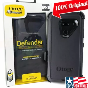 OtterBox Defender Black Case Multi-Layer Rugged Cover w/Holster for LG G8 ThinQ - Picture 1 of 5