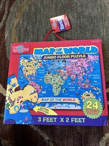 2014 T.S. SHURE Jumbo Floor Puzzle Carte du Monde 24 Pièces 3 pieds x 2 pieds - Photo 1 sur 5