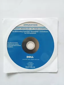Dell Application CD Reinstalling Cyberlink PowerDVD 7.0 Software for DVD - Picture 1 of 4