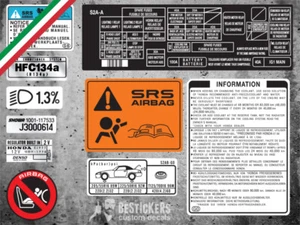 Sticker Set Etiketten Reparatur Honda S2000 Raum Motor Miata Warning Motor Bay - Picture 1 of 1