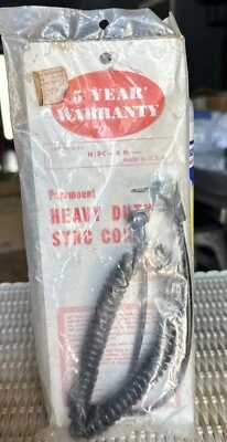 PARAMOUNT 2-6C - HOUSEHOLD to Male PC 6 Foot Long Coiled FLASH SYNC CORD - Image 1 of 3
