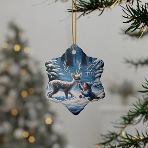 Childlike Collection Ceramic Ornaments, two-sided print - "Wonderland Friends" - Picture 1 of 13