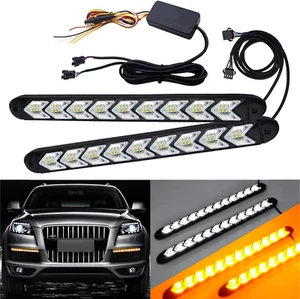 SOCAL-LED 2X Arrow LED DRL Switchback Strips 10" (25Cm) 12V Sequential Flashing - Picture 1 of 8