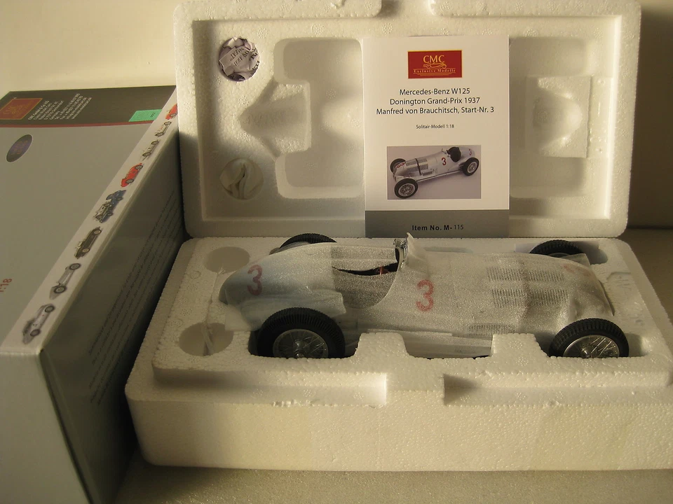 CMC M-115 MERCEDES Silberpfeil W125 1937 Donington # 3  v. Brauchitsch NEU & OVP - Bild 1 von 4