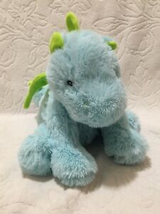 First Impressions Dragon 8" Plush Baby Toy Stuffed Animal Green Blue