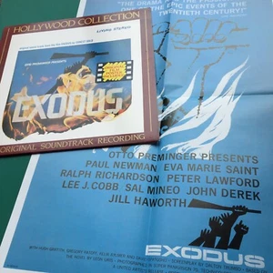 Ernest Gold EXODUS Soundtrack PROMO LP+POSTER Hollywood Collection #24 Preminger - Picture 1 of 12