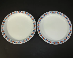 Dansk Bistro Kronborg Menge 2 Salatteller 8,5" rote Beeren blaue Blätter Japan - Bild 1 von 9