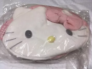 Adorable Sanrio 2005 rara borsa con cerniera rotonda peluche da collezione Hello Kitty viso - Foto 1 di 6