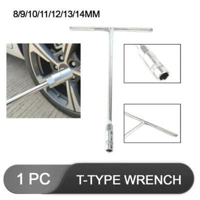 1pc T Type Handle Socket Wrench Soft Grip Deep Reach Spanner Nut Driver 8-14mm - Image 1 of 4
