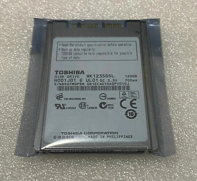 NEW Toshiba MK1235GSL 120GB 1.8" Inch SATA HDD 4200 RPM Hard Drive 5MM - Image 1 of 4
