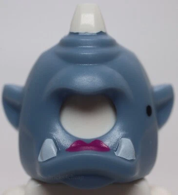 Lego Arena Azul Minifigura Tocado Máscara Dama Cíclope con Cuerno Blanco Dientes Blancos Foto 1 de 2