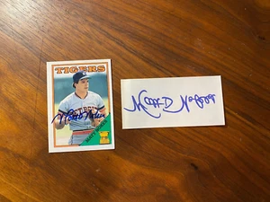 Autographed 1988 Topps MATT NOKES rookie W/COA WITH UNION 76 IRON ON AUTO - Picture 1 of 2