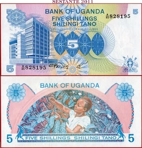 UGANDA 5 CHELINES nd 1979 P 10 UNC envío gratuito desde 100$ - Imagen 1 de 1