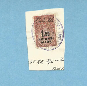 Sachsen Stempelmarke 1,5 Reichsmark 1926 Stempel Notariat Dresden