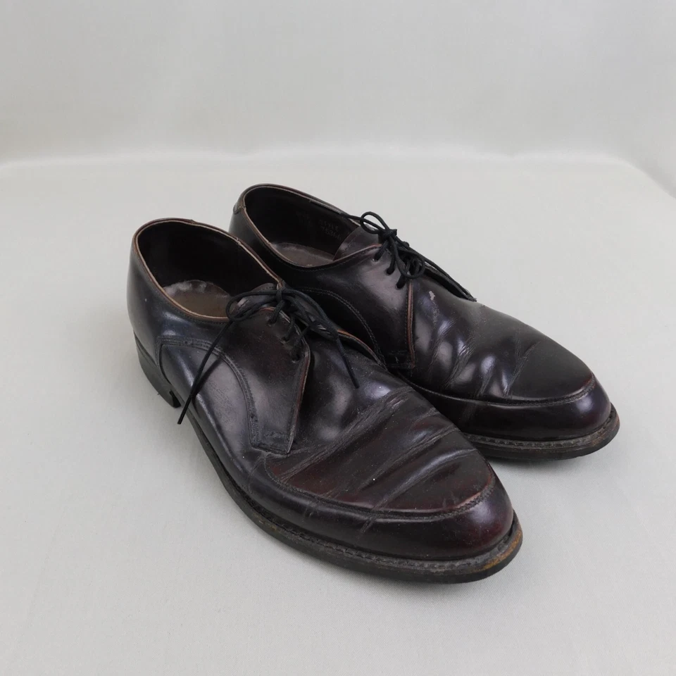 Zapatos de vestir de cuero vintage Sears Roebuck Gold Bond para hombre 9D marrón #1321 Foto 1 de 4