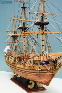 HMY Royal Caroline 1749 Scale 1/50 33'' Wooden Ship Model Kits Sailing Boat Kit - Picture 1 of 10