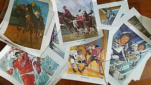 Lot of 25 VINTAGE PRUDENTIAL PRINTS POSTERS - "GREAT MOMENTS IN CANADA SPORTS" - Picture 1 of 5