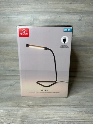 Lámpara de Escritorio Globe Electric Arden 20.75'' Alto LED Flexible Cuello Negra Nueva en Caja. Foto 1 de 3