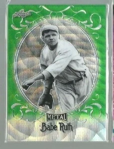 2019 Leaf Metal Babe Ruth Collection Wave Green #10 Babe Ruth 3/7 (ref 76152) - Picture 1 of 1