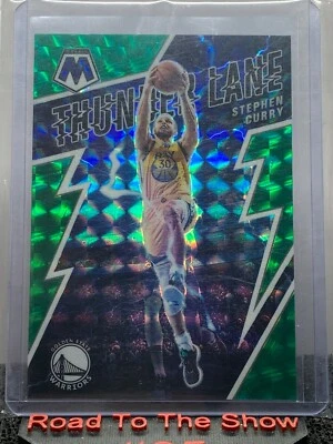 2021-22 Panini Mosaic #17 Stephen Curry Thunder Lane Mosaic Green - Image 1 of 2