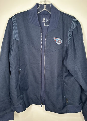 Tennessee Titans Nike On Field Jacket Size Medium Navy Blue Full Zip NFL NWOT Cover