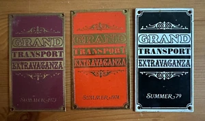 JOB LOT OF 3 CRICH GRAND TRANSPORT EXTRAVAGANZA METAL PLAQUES 1973, 1974 & 1979 - Picture 1 of 2