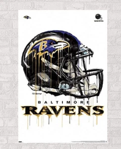 NFL Baltimore Ravens - Drip Helmet 22 X 34 Poster - Picture 1 of 5