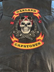 Oakland Captones MC Jacke BLACK BIKER GANG Studio Auktion Kevin Tribble Schauspieler - Bild 1 von 7