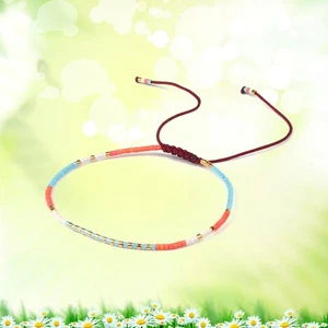 Brazalete tejido a mano joyería de moda para mujer hecho a mano joyería de cuentas brazaletes - Imagen 1 de 11