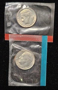 1979 P & D Roosevelt Dime Set (2 Coins) MINT CELLO - Picture 1 of 2