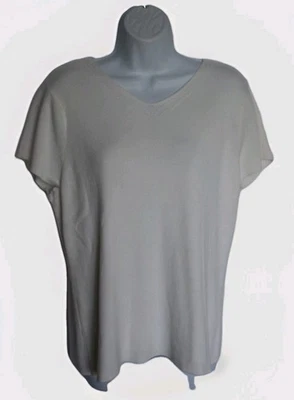 Новый с Ярлыками Dressbarn белый короткий рукав блузка женский размер 14/16 1 X - Изображение 1 из 3