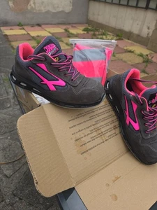 U-Power Verok S Suede Safety Trainers plus a L (pink) hi vis vest for free - Picture 1 of 5