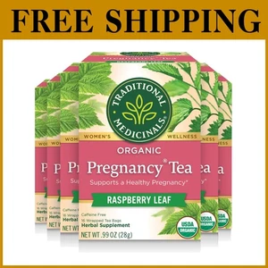 Té orgánico para embarazo, hoja de frambuesa - 96 bolsitas de té x6 - Imagen 1 de 9