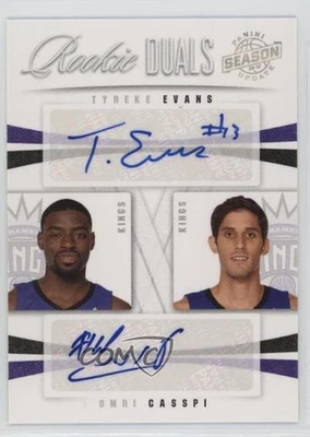 2009 Season Update Rookie Duals Signatures /49 Tyreke Evans Omri Casspi Auto RC - Image 1 of 2
