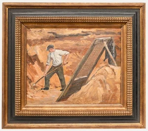 Karl Sodemann (b.1888) - 1926 Oil, The Quarryman - Picture 1 of 6