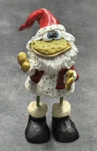 Russ Berrie Glitzer Santa Frosch Figur Weihnachten Urlaub Vintage Deko - Bild 1 von 9