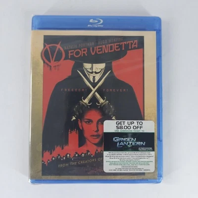 V for Vendetta Blu-Ray New Sealed Natalie Portman Hugo Weaving DC Comics - Image 1 of 3