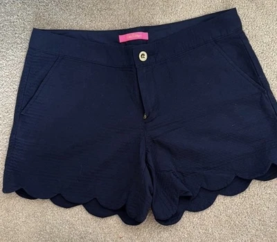 Pantalones Cortos para Mujer Lilly Pulitzer, Talla 10, Modelo Buttercup Festoneado - Usados Foto 1 de 4