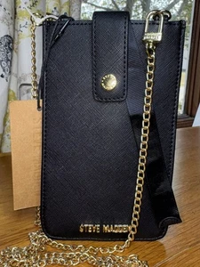 Tracolla cellulare Steve Madden nero nuovo - Foto 1 di 7