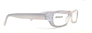 READING EYEGLASSES Women SOPHISTICATE Frost Gray w Rhinestone CZ Ladies +1.50 - Picture 1 of 11