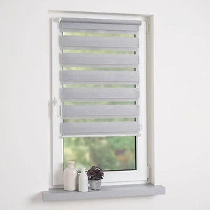 Klemmfix Doppelrollo od. Duo-Rollo Montage ohne Bohren für Fenster Türen in Grau - Bild 1 von 7
